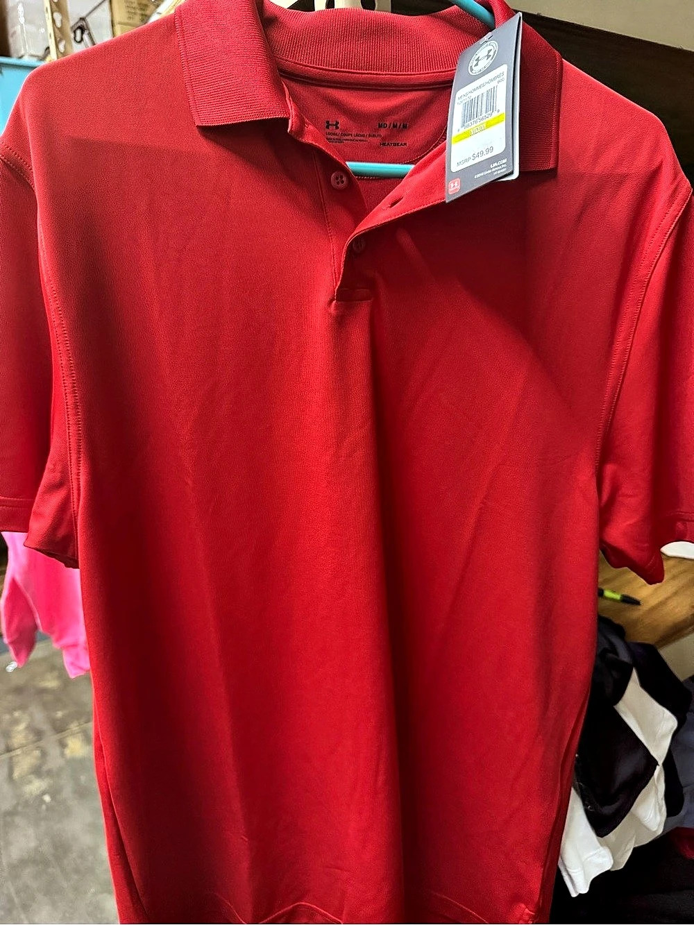 Under Armour Men's Corp Performance Polo Red size Medium. NWT